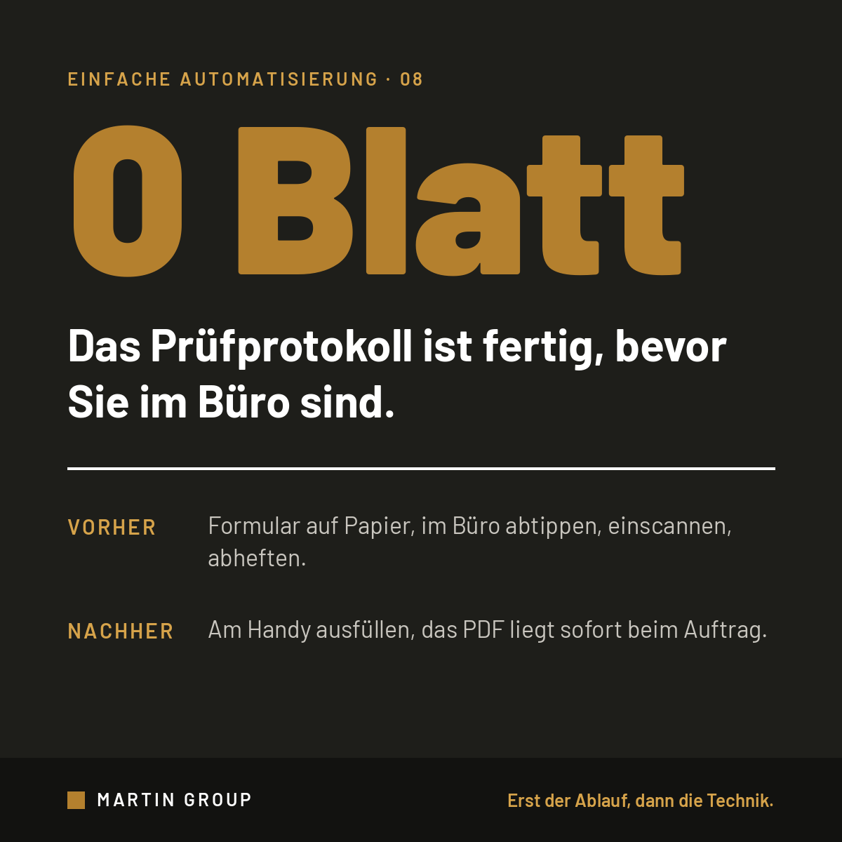 Am Abend noch einmal alles abtippen.